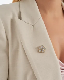 Bijou Brigitte Broschen>Brosche - Sparkly Flower gold