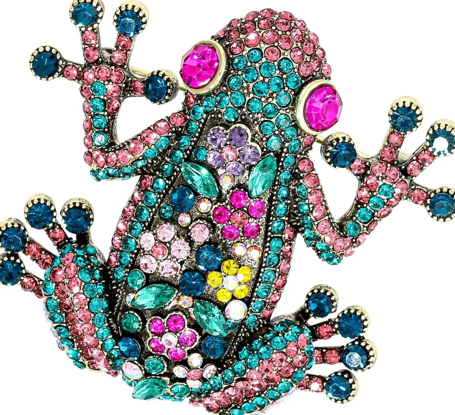 Bijou Brigitte Broschen>Brosche - Tropical Glitter grün, mehrfarbig