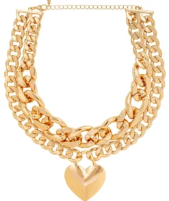 Bijou Brigitte Choker|Statement-Ketten>Choker - Chunky Heart gold