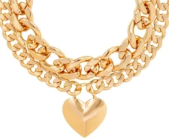 Bijou Brigitte Choker|Statement-Ketten>Choker - Chunky Heart gold