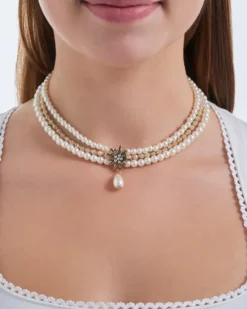 Bijou Brigitte Choker|Blumenschmuck>Choker - Edel Pearls weiß