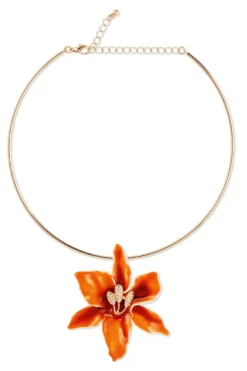Bijou Brigitte Choker|Ketten Gold>Choker - Golden Bloom gold, weiß, orange