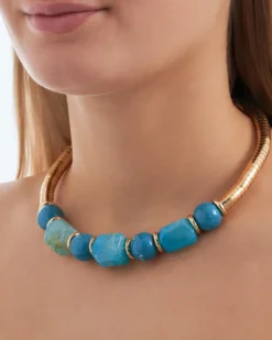Bijou Brigitte Choker|Statement-Ketten>Choker - Ocean Orbit gold, blau