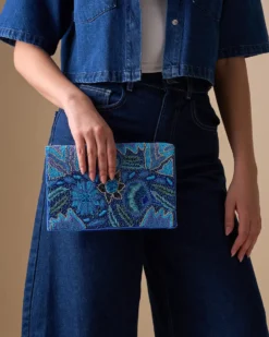 Bijou Brigitte Clutches>Clutch - Blue Ibiza blau