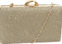Bijou Brigitte Brautschmuck|Clutches>Clutch-Box - Glamorous gold