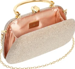 Bijou Brigitte Clutches|Taschen Gold>Clutch-Box - Rose Sparkle gold, roségold