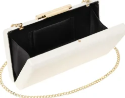 Bijou Brigitte Abendtaschen|Clutches>Clutch-Box - Shiny Ivory weiß
