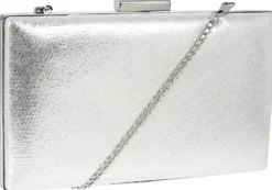 Bijou Brigitte Abendtaschen|Clutches>Clutch-Box - Silver Shimmer silber