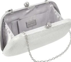 Bijou Brigitte Clutches|Hochzeitsgäste>Clutch-Box - Silver Sparkles silber
