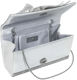 Bijou Brigitte Taschen Silber|Abendtaschen>Clutch-Box - Sparkling Bow silber
