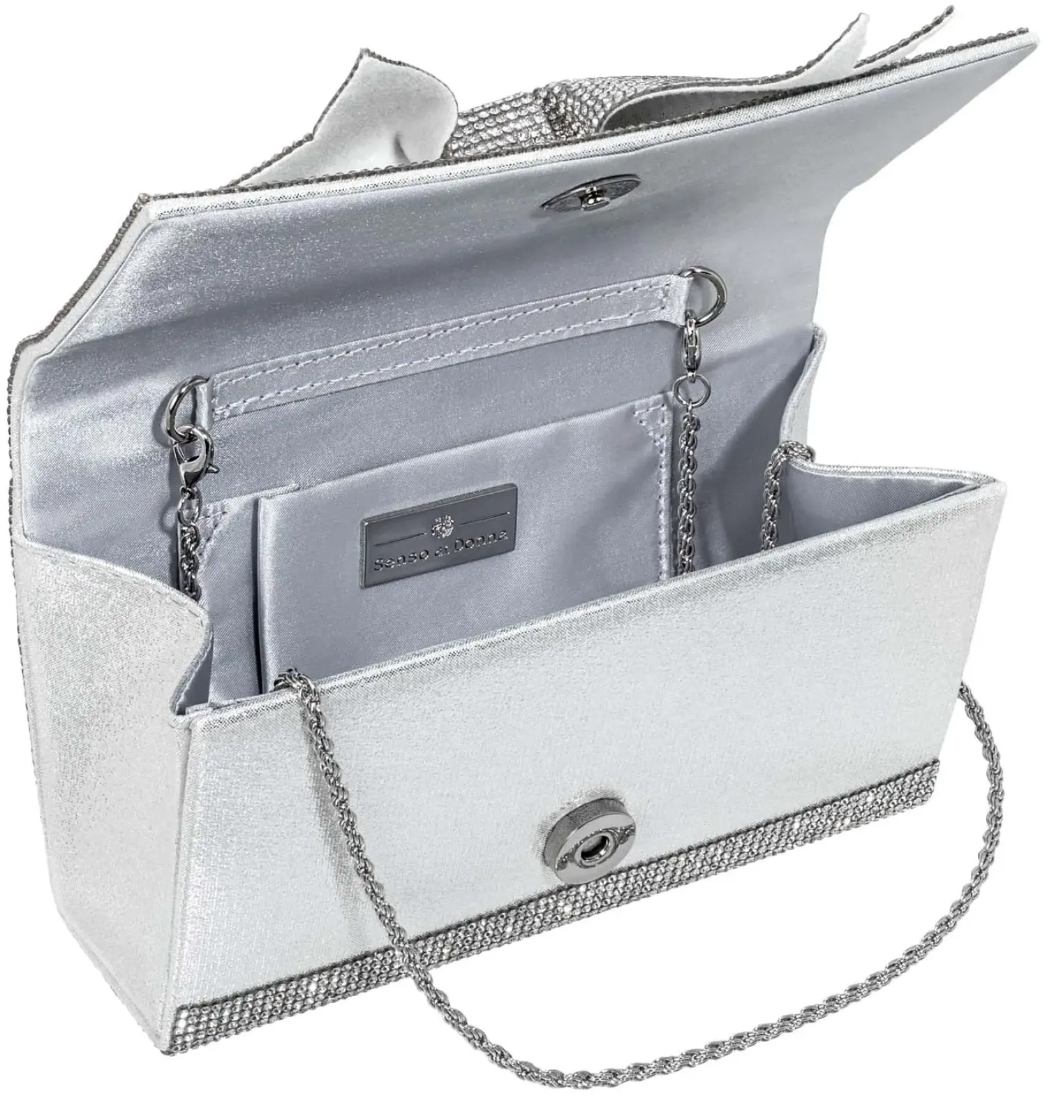 Bijou Brigitte Taschen Silber|Abendtaschen>Clutch-Box - Sparkling Bow silber