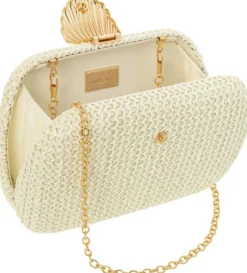 Bijou Brigitte Clutches|Taschen Gold>Clutch-Box - White Shell gold, weiß