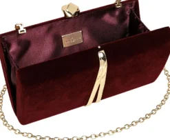 Bijou Brigitte Abendtaschen|Handtaschen>Clutch-Box - Wine Velvet rot, burgundy