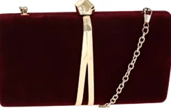 Bijou Brigitte Abendtaschen|Handtaschen>Clutch-Box - Wine Velvet rot, burgundy