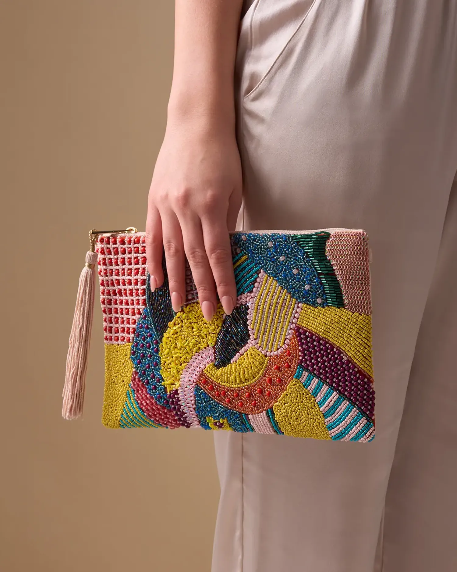 Bijou Brigitte Handtaschen|Clutches>Clutch - Colorful Beads mehrfarbig