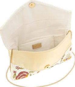 Bijou Brigitte Abendtaschen|Handtaschen>Clutch - Floral Beads beige, mehrfarbig