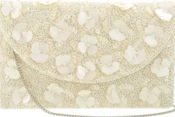 Bijou Brigitte Clutches|Hochzeitsgäste>Clutch - Satin Bloom weiß