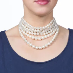 Bijou Brigitte Perlenschmuck|Choker>Collier - Perlen weiß, silber