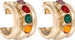 Bijou Brigitte Creolen|Ohrringe Gold>Creolen - Antique Colors gold, mehrfarbig