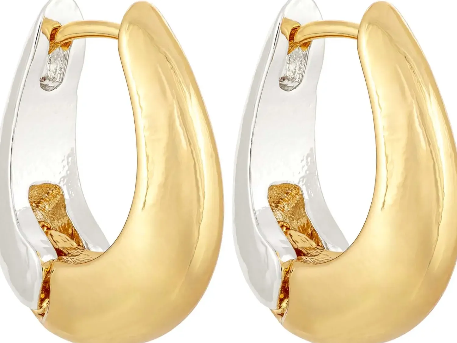 Bijou Brigitte Creolen|Chunky Hoops>Creolen - Bicolor Oval gold, silber