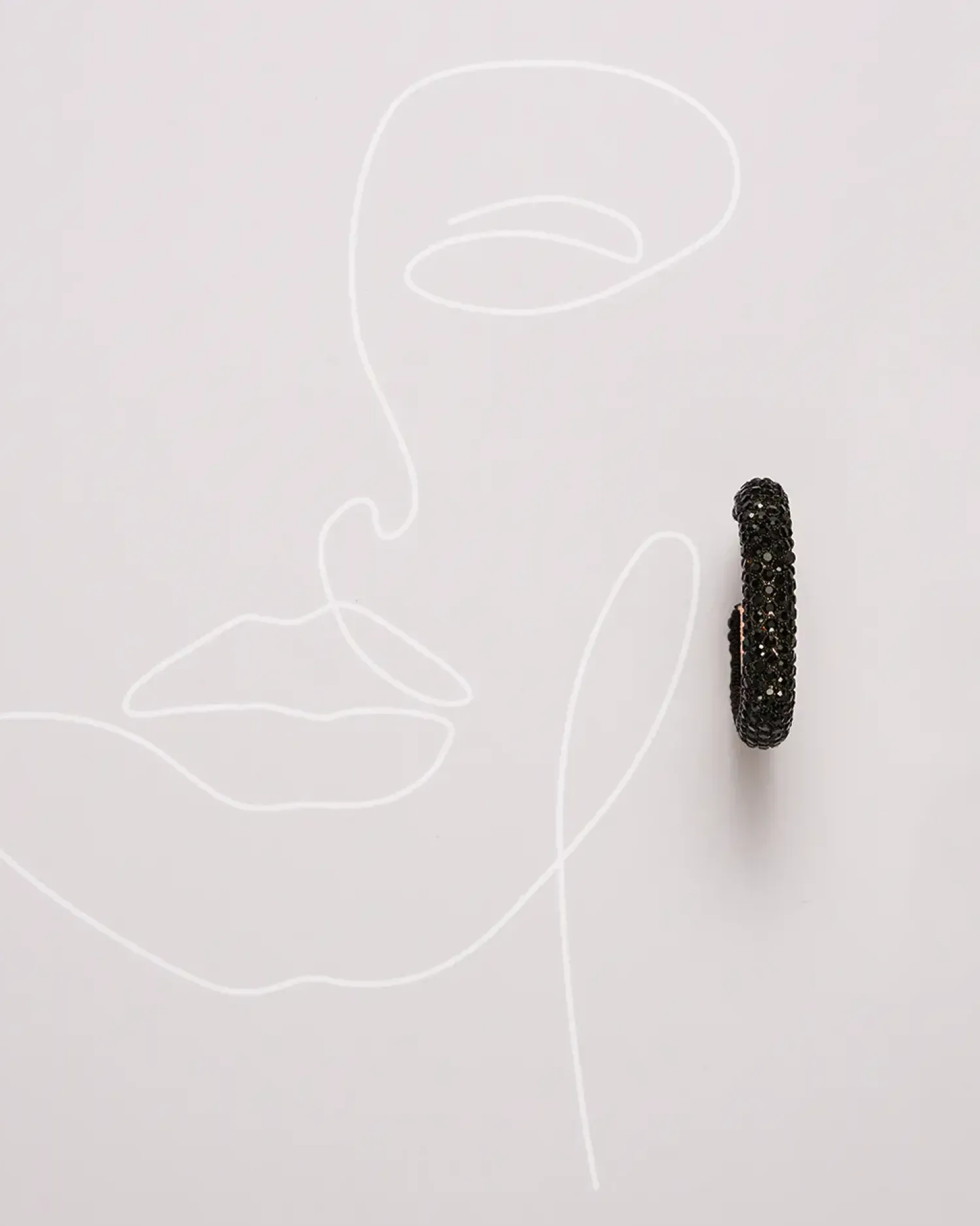 Bijou Brigitte Creolen>Creolen - Black Glitter schwarz