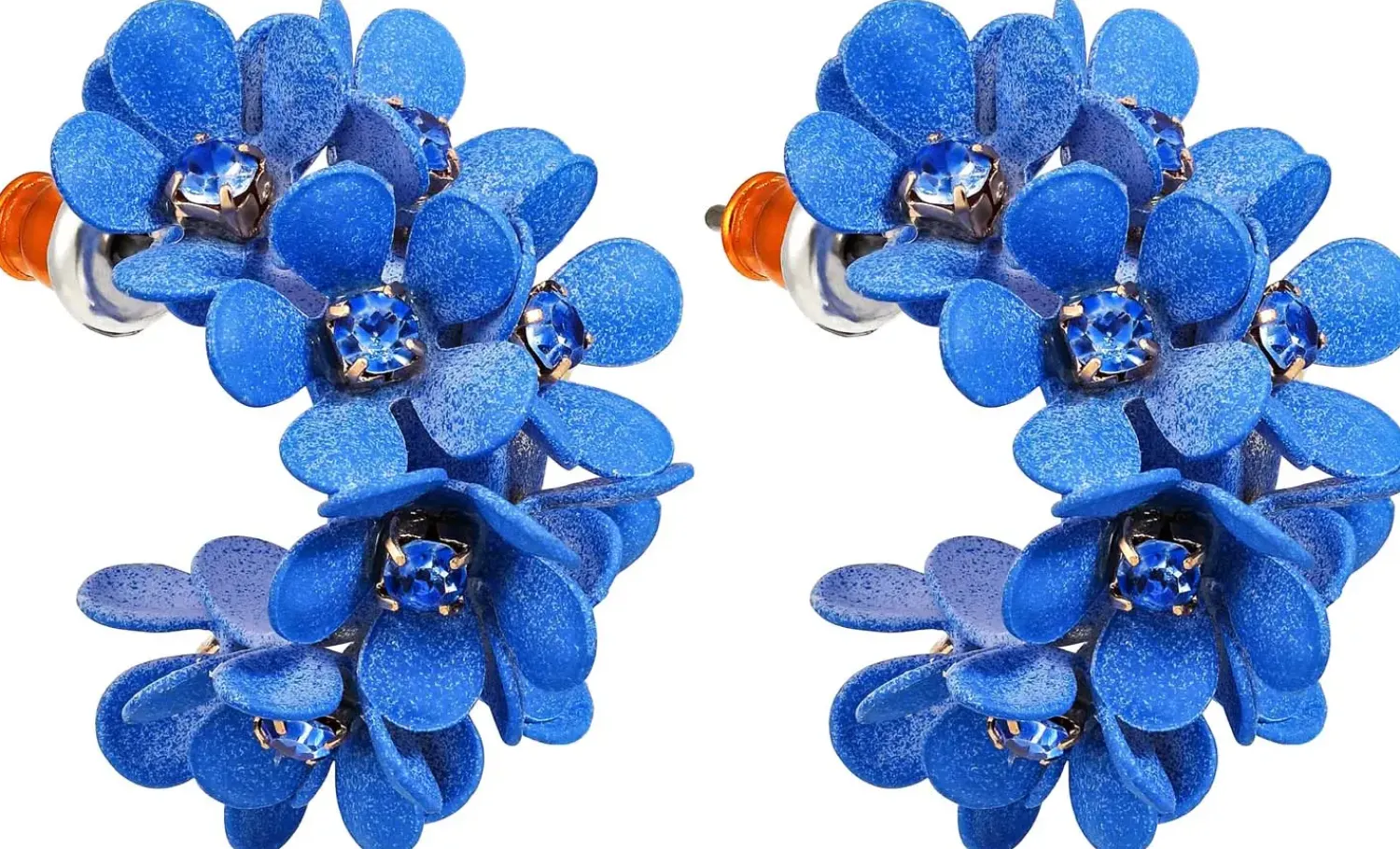 Bijou Brigitte Creolen|Blumenschmuck>Creolen - Blue Blossom blau