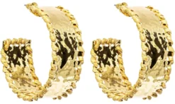 Bijou Brigitte Creolen|Ohrringe Gold>Creolen - Boho Raffia gold