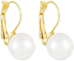Bijou Brigitte Perlenschmuck|Creolen>Creolen - Bright Pearl gold, weiß