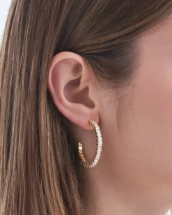 Bijou Brigitte Creolen|Ohrringe Gold>Creolen - Bright Zirconias gold