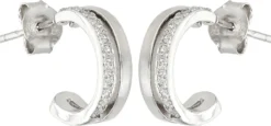 Bijou Brigitte Silver Crystals|Creolen>Creolen - Brilliant Shimmer silber