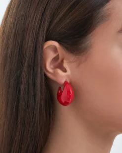 Bijou Brigitte Creolen|Chunky Hoops>Creolen - Bulky Red rot