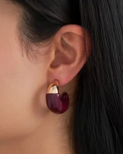 Bijou Brigitte Creolen>Creolen - Dip burgundy