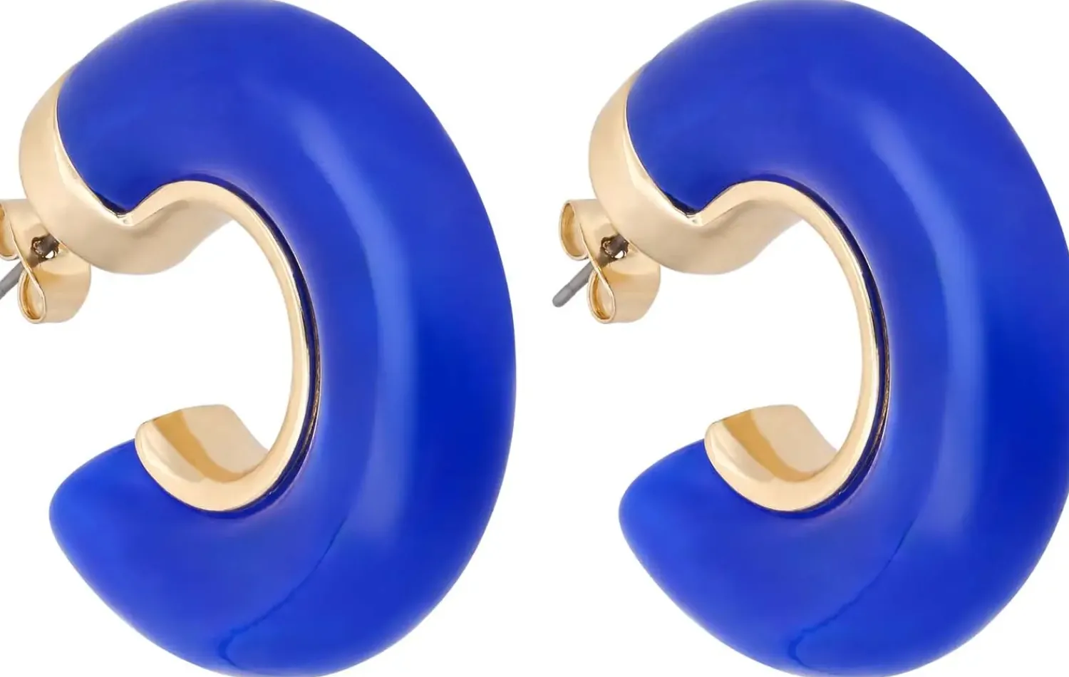 Bijou Brigitte Creolen|Chunky Hoops>Creolen - Chunky Blue blau