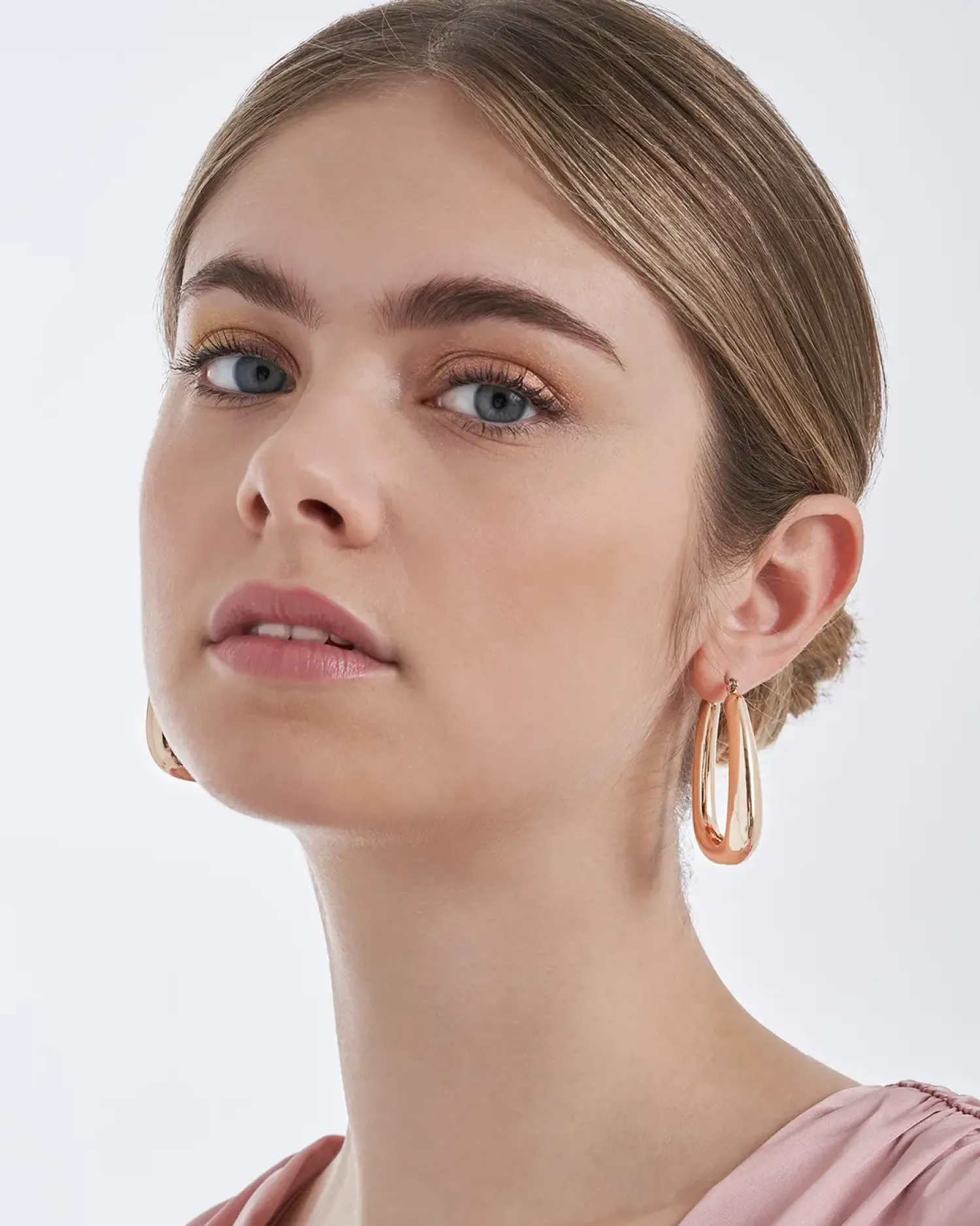 Bijou Brigitte Creolen|Chunky Hoops>Creolen - Chunky Rectangle gold