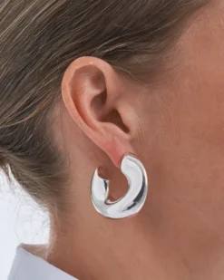 Bijou Brigitte Creolen>Creolen - Chunky Smooth silber