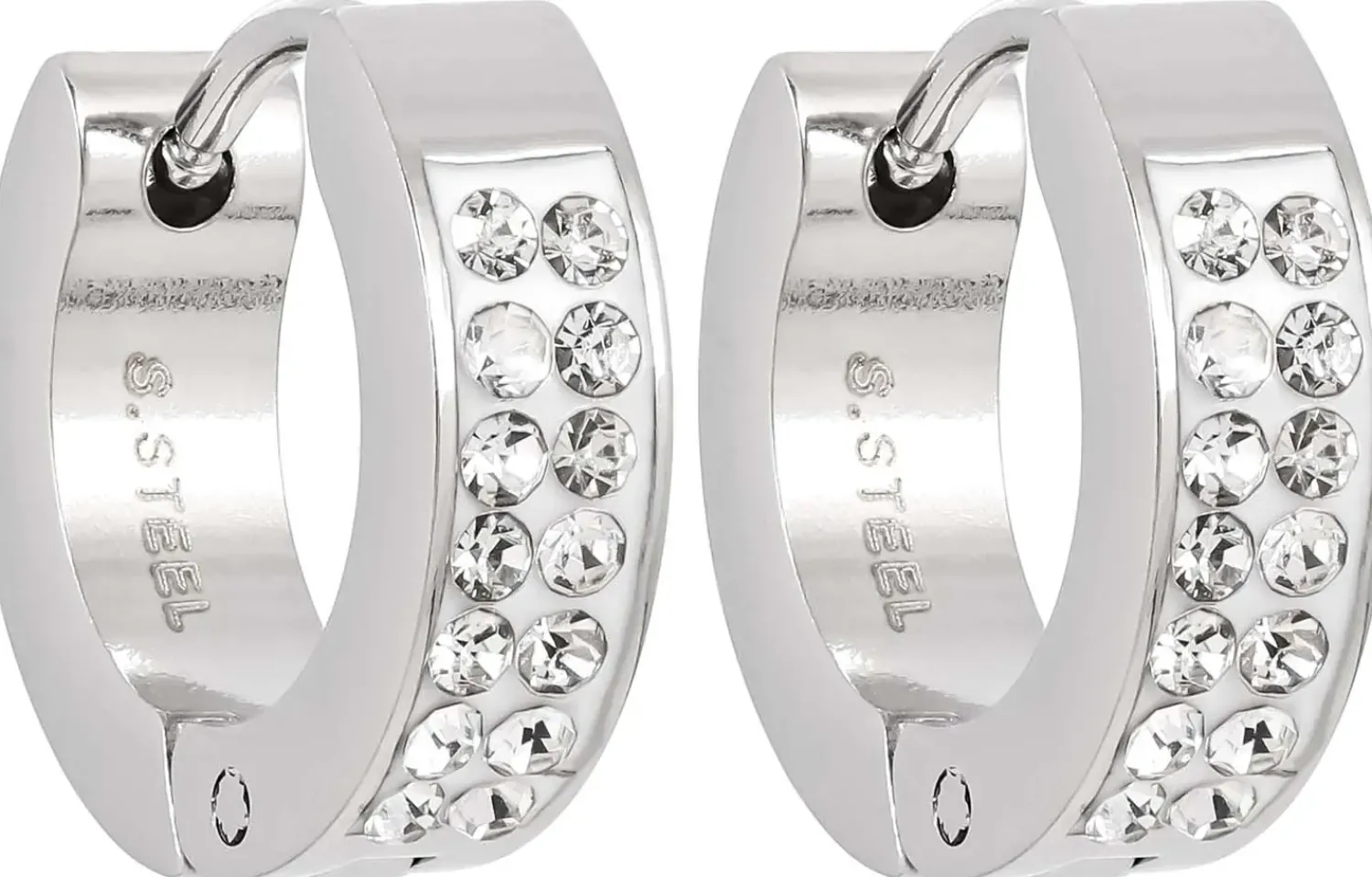 Bijou Brigitte Creolen|Herrenohrringe>Creolen - Chunky Steel silber