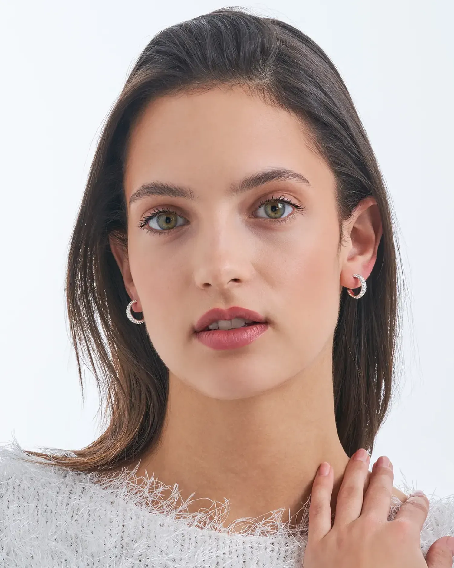 Bijou Brigitte Creolen|Brautohrringe>Creolen - Crystal Circle silber