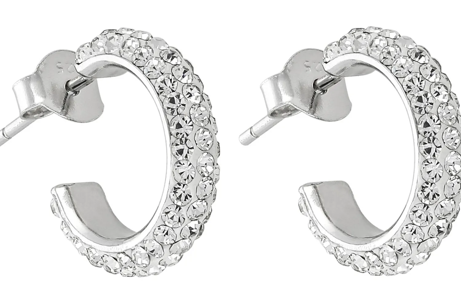 Bijou Brigitte Creolen|Brautohrringe>Creolen - Crystal Circle silber