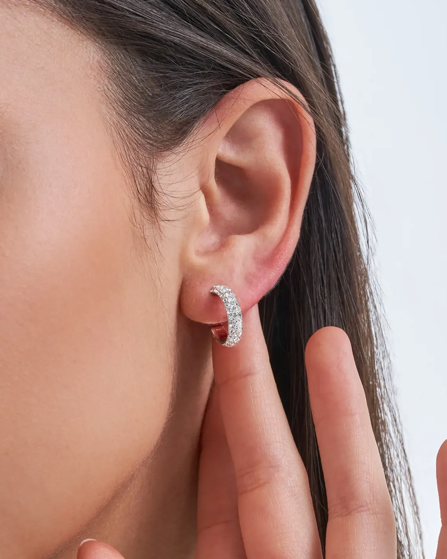Bijou Brigitte Creolen|Brautohrringe>Creolen - Crystal Circle silber