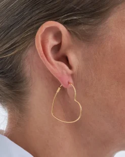 Bijou Brigitte Creolen|Ohrringe Gold>Creolen - Cutie Heart gold