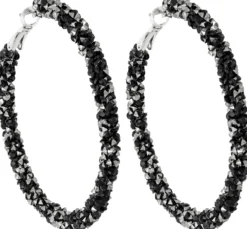 Bijou Brigitte Creolen>Creolen - Dark Glitter schwarz