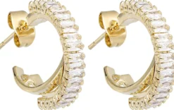 Bijou Brigitte Creolen|Ohrringe Gold>Creolen - Dazzling Spark gold