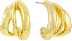 Bijou Brigitte Creolen|Ohrringe Gold>Creolen - Different Rows gold