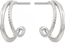 Bijou Brigitte Creolen|Ohrringe 925Er Silber>Creolen - Duo Row silber