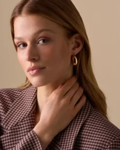 Bijou Brigitte Edelstahlschmuck In Gold|Creolen>Creolen - Edgy Shine gold