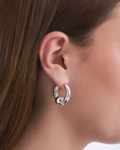 Bijou Brigitte Creolen>Creolen - Edgy Silver silber
