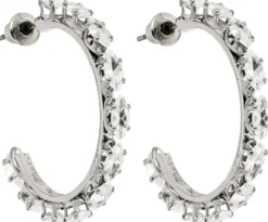 Bijou Brigitte Creolen|Hochzeitsgäste>Creolen - Elegant Ice silber