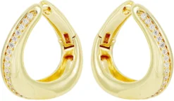 Bijou Brigitte Creolen|Ohrringe Gold>Creolen - Elegant Zirconia gold