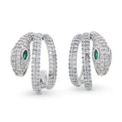 Bijou Brigitte Creolen>Creolen - Emerald Venom silber