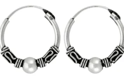 Bijou Brigitte Creolen|Ohrringe 925Er Silber>Creolen - Ethnic Style grau, silber
